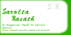 sarolta masath business card